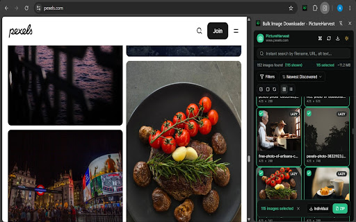 Bulk Image Downloader - PictureHarvest screenshot