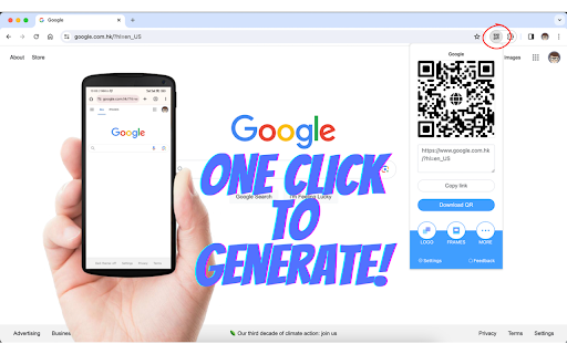 Easy QR screenshot
