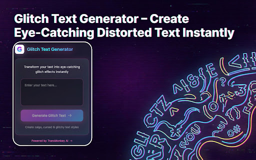 Glitch Text Generator screenshot