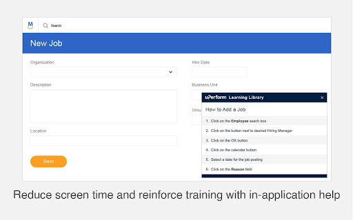 uPerform® In-application Help screenshot