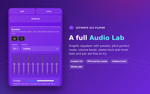 Ultimate 432Hz Converter : Spotify YouTube Tidal & All Web Music Streaming screenshot