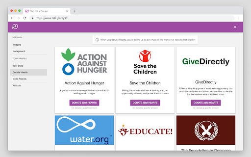 Tab for a Cause screenshot