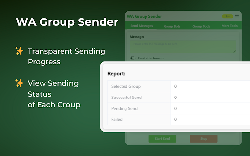 WAWebSender - Bulk Group Messaging & Member Management screenshot