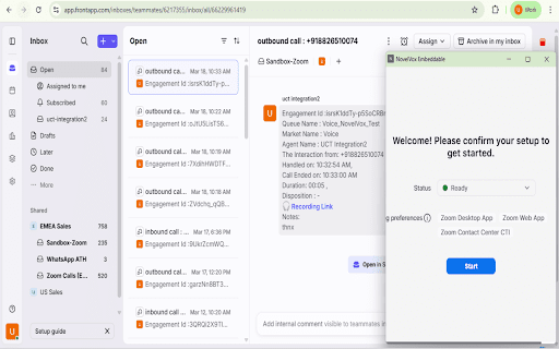 Novelvox FrontApp Connector-V2 screenshot