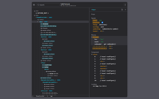 Solid Devtools screenshot