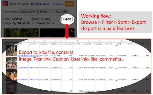 IG Sorter - Sort Feed - works on Instagram™ screenshot