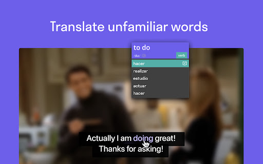 Subtly — Subtitles. Translator. Word training screenshot