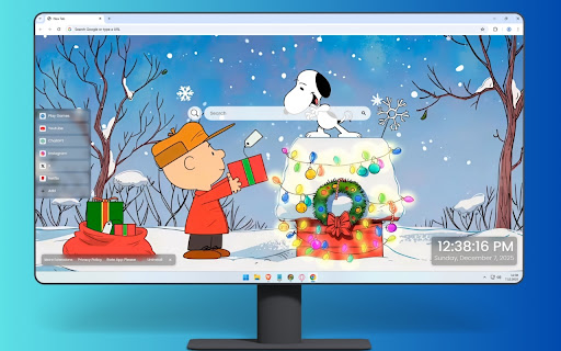 Snoopy Christmas Gift Charlie Brown Live Wallpaper screenshot