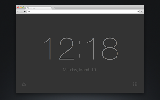New Tab Clock screenshot