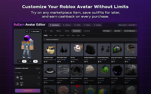 RoEarn: Custom Avatar Creator & Cashback screenshot