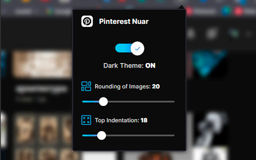 Pinterest Nuar | Dark Theme screenshot
