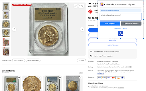 Coin Collector Assistant - by A5 screenshot