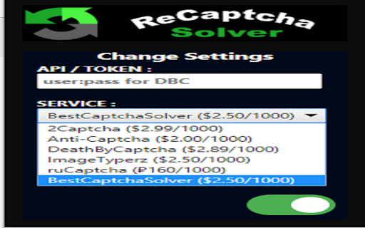 ReCaptcha Solver screenshot