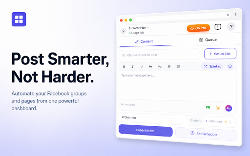 Multigroup Poster – Facebook Group Auto Poster, Bulk Post & Scheduler screenshot