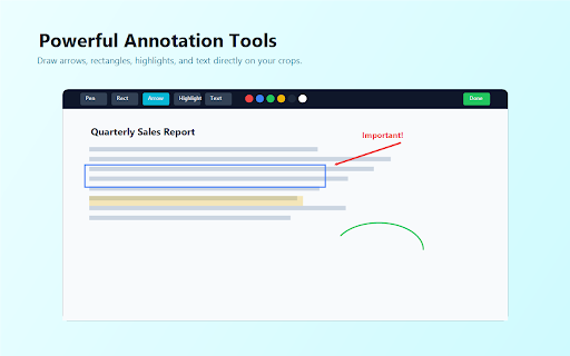 SnapCrop — Screenshot Crop & Annotate Tool screenshot