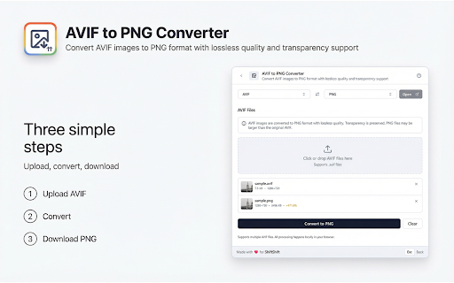 AVIF to PNG screenshot