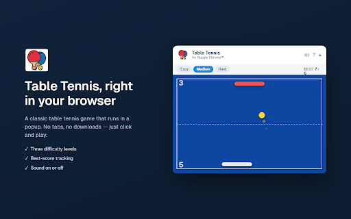 Table Tennis for Google Chrome™ screenshot