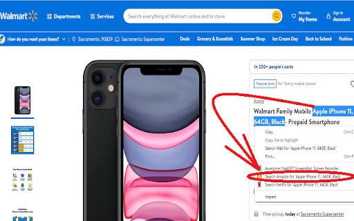 Amazon Search Pro: Right-Click, Popup & Omnibox (ALL COUNTRIES!) screenshot