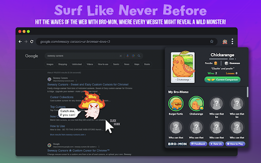 Bro-Mon 🐾 Browser Monsters - Web Surf Game screenshot