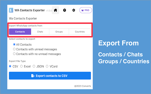 WA Contact Exporter – Seamlessly Export WA Contacts screenshot