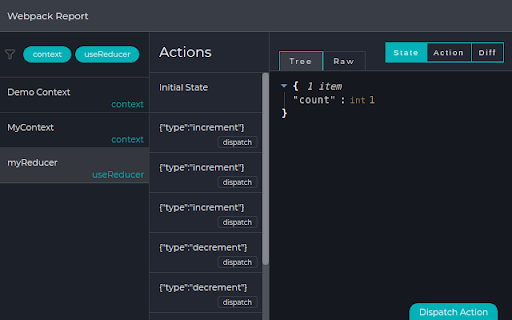 React Context DevTool screenshot