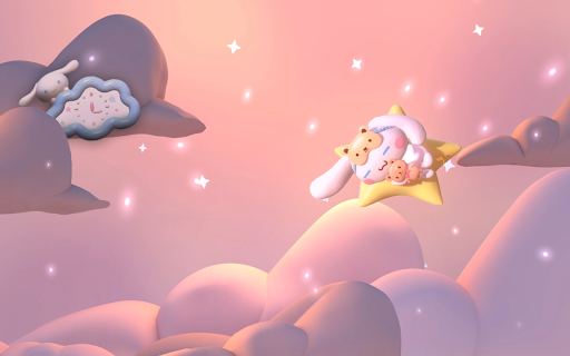 Flying Cinnamoroll (Hello Kitty) Live Wallpaper screenshot