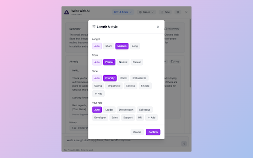 ChatGPT for Gmail — AI Email Assistant screenshot