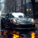 Gray Porsche on Autumn Streets Live Wallpaper icon