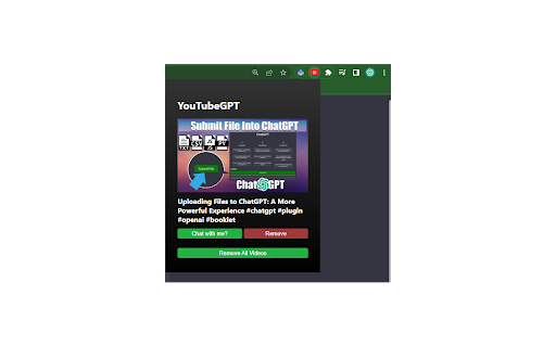 YouTubeGPT screenshot