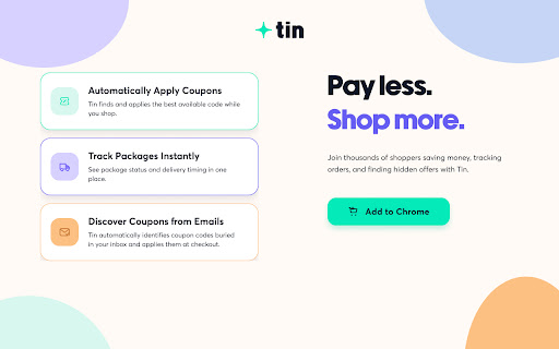 Tin: Save While Shopping screenshot