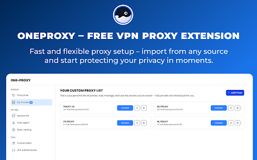 OneProxy – Free VPN Proxy Extension screenshot