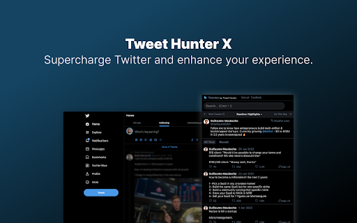 Tweet Hunter X: Sidebar for X screenshot