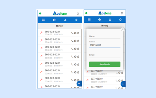 Acefone WebPhone screenshot