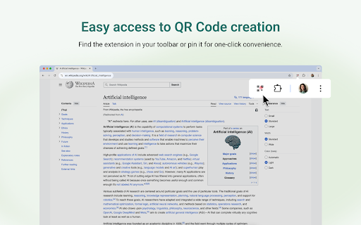The QR Code Generator screenshot