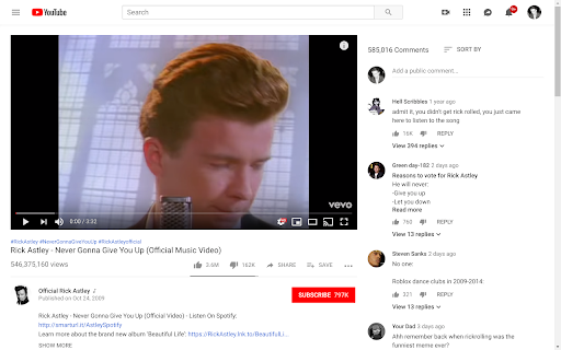 Show YouTube comments while watching screenshot