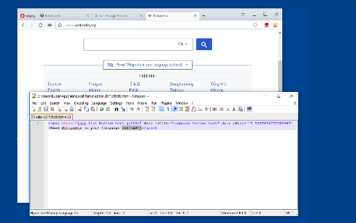 Edit with Notepad++ screenshot