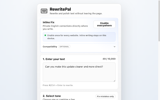 RewritePal: AI Rewriter & Grammar Checker screenshot
