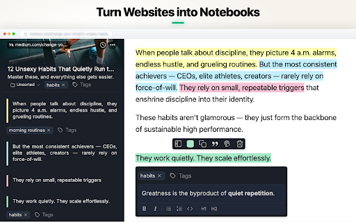 Web Highlights: PDF & Web Highlighter + Notes & AI Summary screenshot