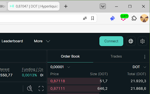 Polkadot Crypto Price Widget screenshot