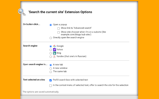 Search the current site screenshot