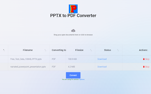 PPTX to PDF Converter screenshot