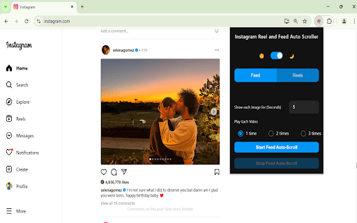 Reel and Feed Auto Scroller screenshot