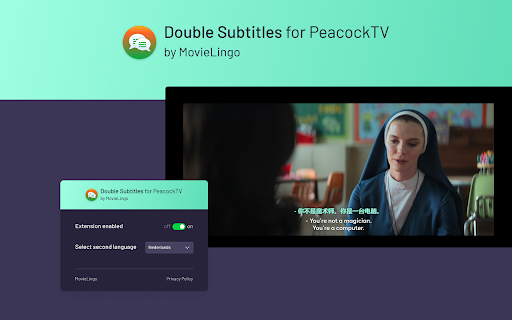 Double Subtitles for Peacock TV by MovieLingo screenshot