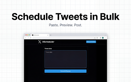 XScheduler - Tweet Scheduler for X (Twitter) | Bulk Schedule Posts screenshot