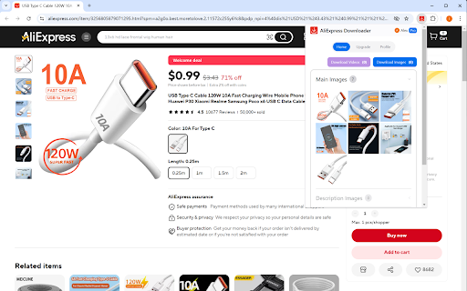 AliExpress Images Downloader screenshot