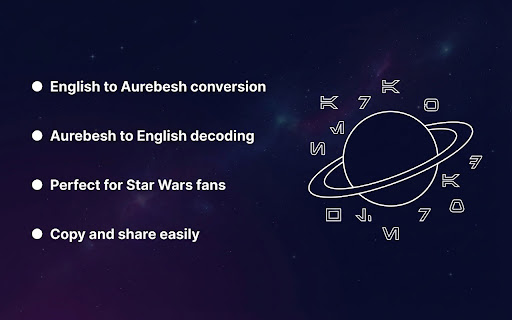 Aurebesh Translator screenshot