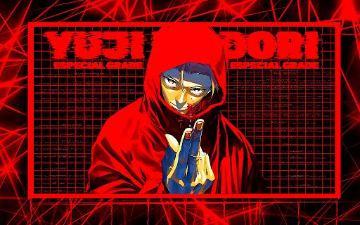 Red Yuji Itadori Live Wallpaper screenshot