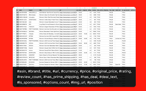 Amazon Extractor - Export search results & product listings screenshot