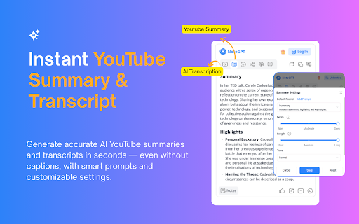NoteGPT: YouTube Summary, Chat with AI Assistant, ChatGPT DeepSeek Claude screenshot