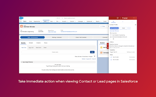 ZoomInfo Engage Chrome Extension screenshot